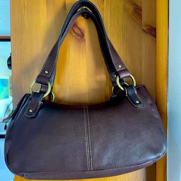 Fossil Handbags - Fossil vintage brown leather mini shoulder bag 10”x5”x4”